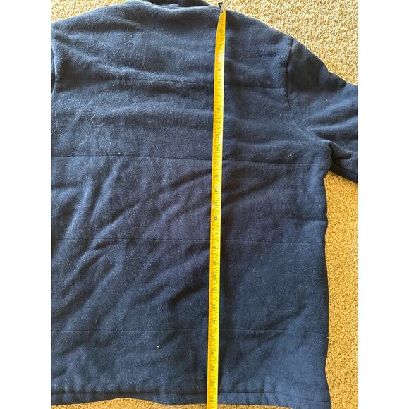 Lacoste Sport Navy Fleece Jersey Lined L Size 6 Full Zip Jacket Made in France - Picture 8 of 9